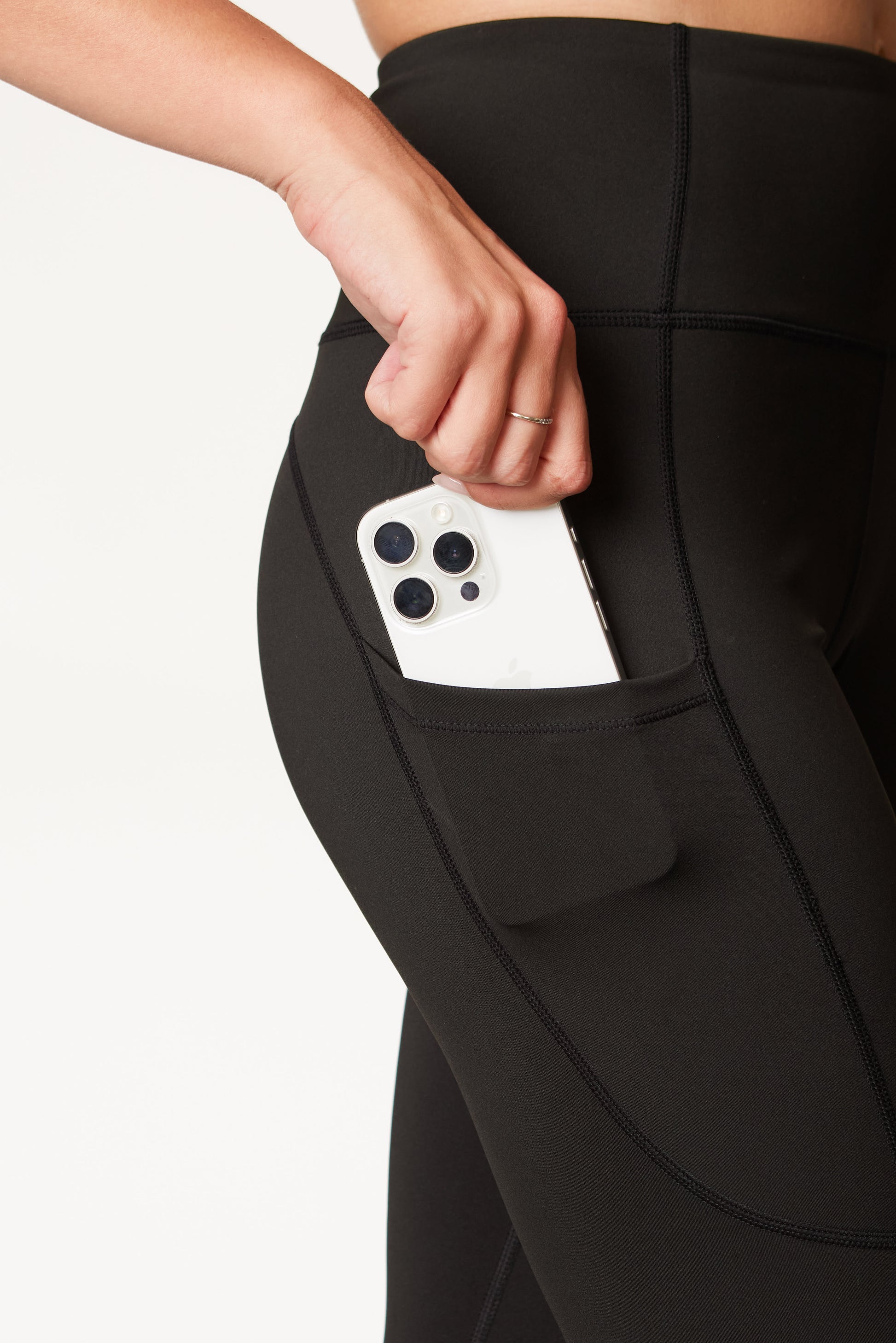 Pocket Legging- Black | DeemedFit styled for active wear.