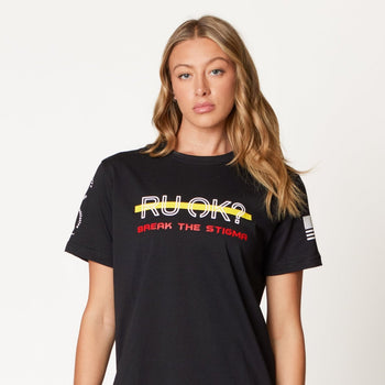 Gold Line Stigma-Breaking Tee - Mental Health Awareness for 911 Dispatchers - DeemedFit