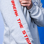 Stigma-Breaking Hoodie - White Line (Heather Grey)