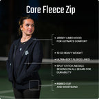 Women's Core Fleece Zip Lifestyle Shot - DeemedFit Women's First Responder Apparel