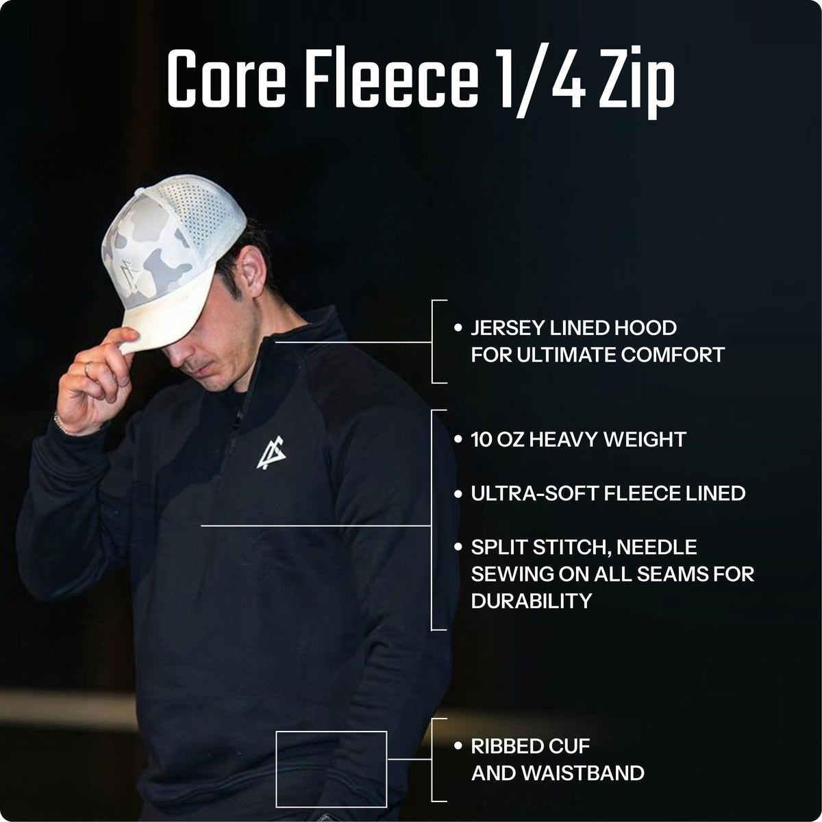 Core 1/4 Zip Worn by Athlete - First Responder Training Layer - DeemedFit