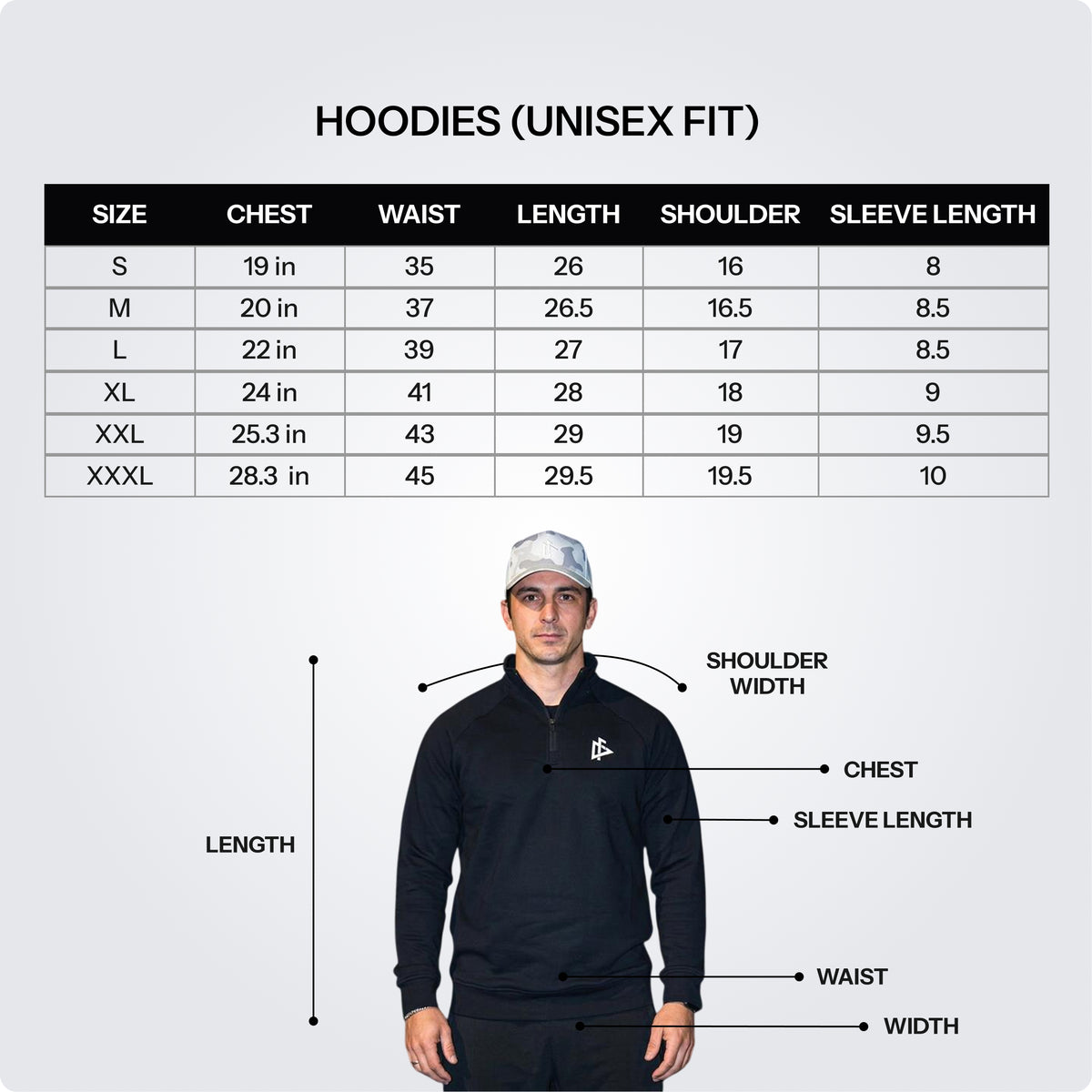 Core 1/4 Zip Back View Showing UNBROKEN Graphic - Men's Fleece Athletic Layer - DeemedFit