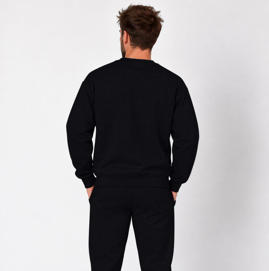 Green Line Heavyweight Crewneck, photo 11 - Military Mental Health Apparel - DeemedFit #black