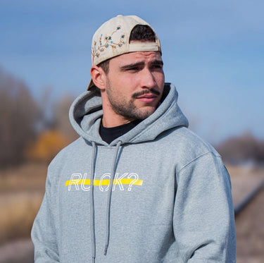 Stigma-Breaking Hoodie - Gold Line (Heather Grey)