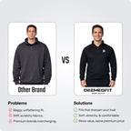 Core 1/4 Zip Fleece Layer on Athlete - Military Mental Health Support Apparel - DeemedFit