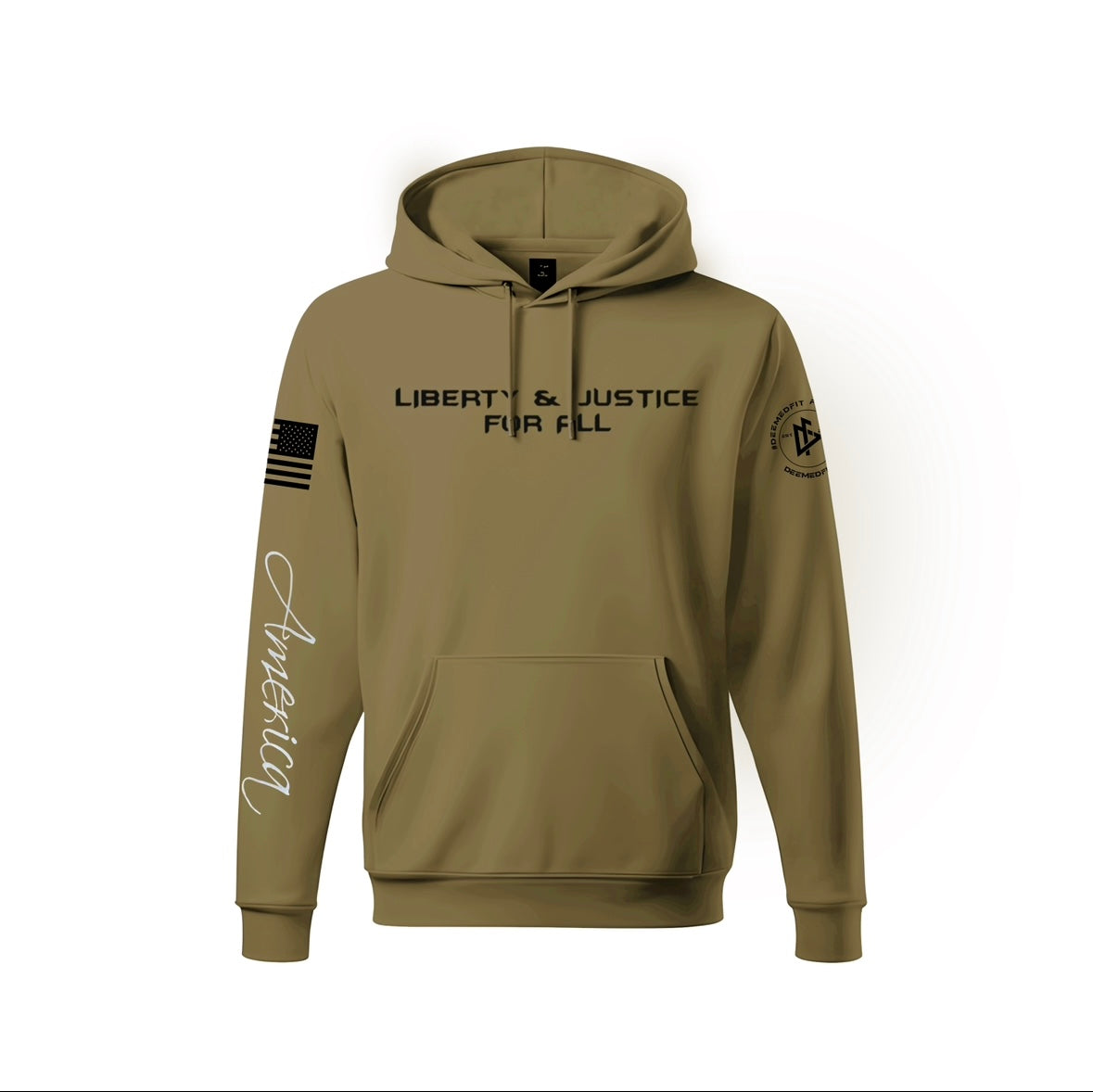 Liberty Justice Unisex Hoodie Olive