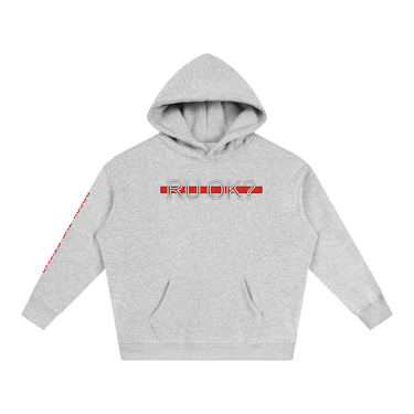 Stigma-Breaking Hoodie - Red Line (Heather Grey)