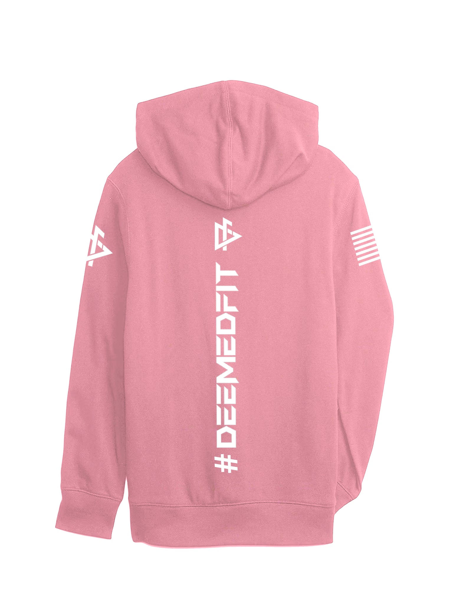 DeemedFit Pink Cotton Hoodie Rear