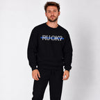 Blue Line Heavyweight Crewneck, photo 2 - Law Enforcement Mental Health Apparel - DeemedFit #black