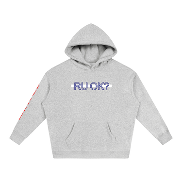 Stigma-Breaking Hoodie - White Line (Heather Grey)