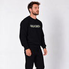 Green Line Heavyweight Crewneck, photo 8 - Military Mental Health Apparel - DeemedFit #black
