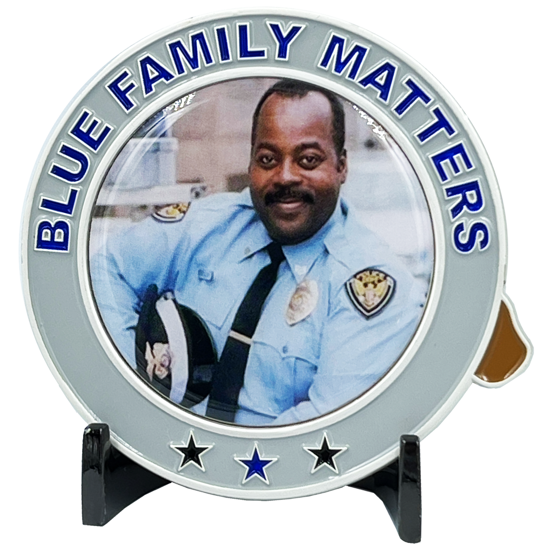 BL10-002 Urkel BLUE Family Matters thin blue line police challenge coin