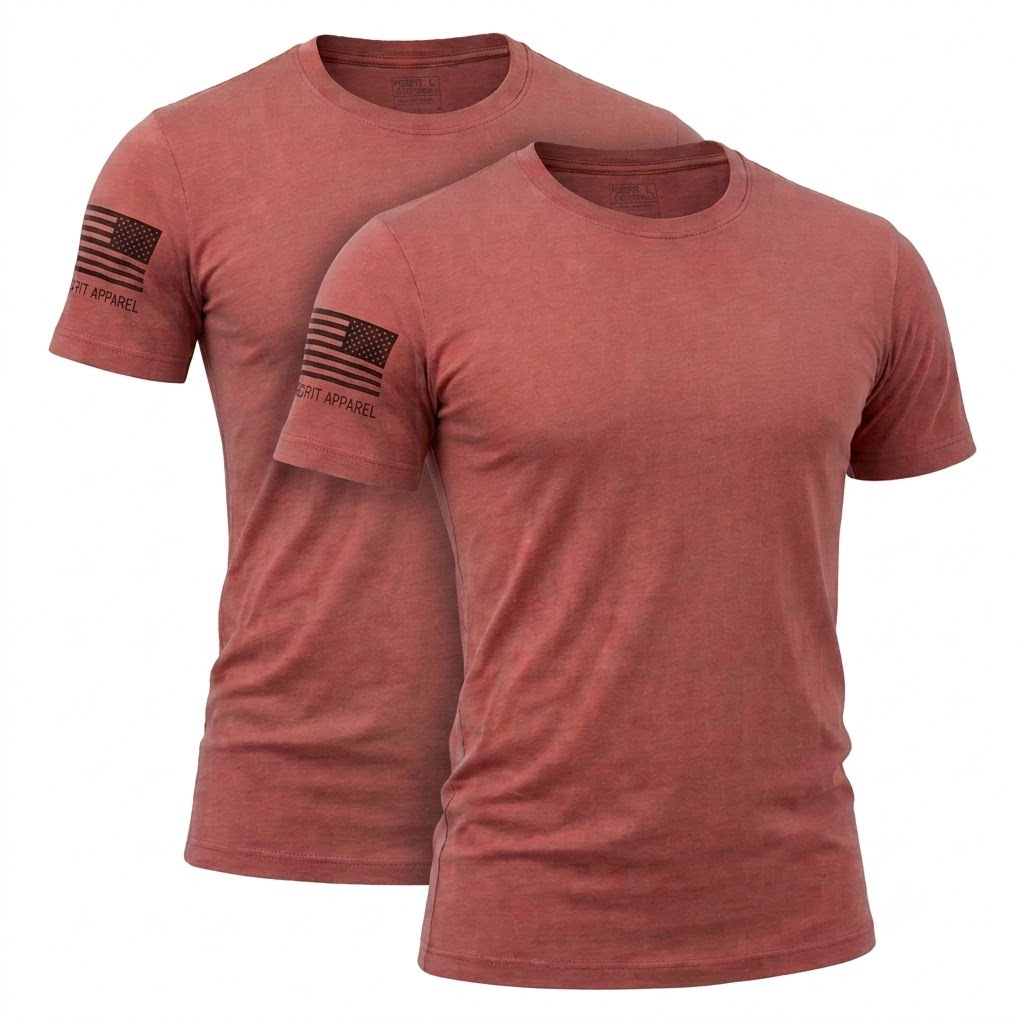 Capsule Tee in Rust, photo 7 - Everyday First Responder Tee - DeemedFit