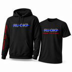 Blue Line Hoodie + Tee bundle with R U OK? graphic for law enforcement - DeemedFit