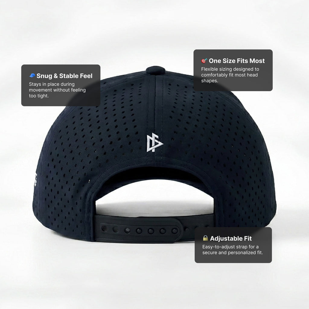 Core Performance Hat Back View - Adjustable Closure Athletic Training Cap - DeemedFit