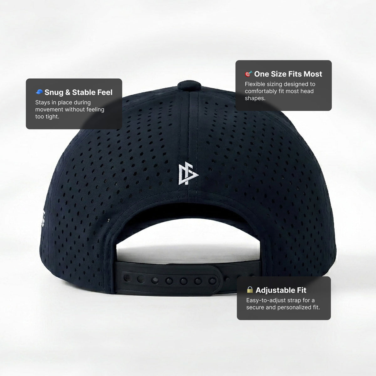 Core Performance Hat Back View - Adjustable Closure Athletic Training Cap - DeemedFit