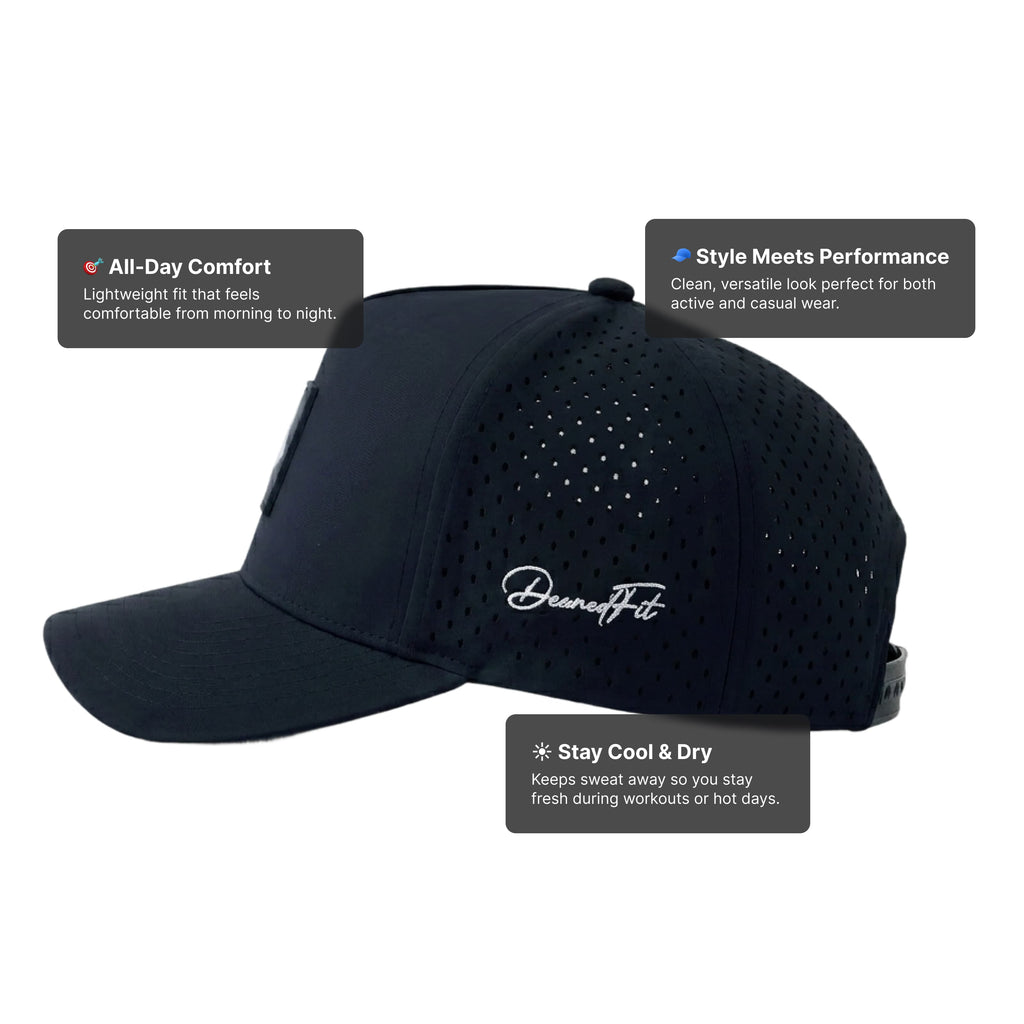 Core Performance Hat Side View - Sweat-Wicking Athletic Cap - DeemedFit