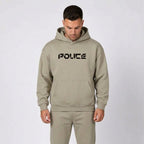 Police Elite Hoodie, heavyweight drop-shoulder cotton-blend hoodie #light-gray