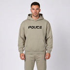 Police Elite Hoodie, heavyweight drop-shoulder cotton-blend hoodie #light-gray