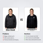 Women's Core Fleece Full Zip Comparison - First Responder Women's Athletic Jacket - DeemedFit