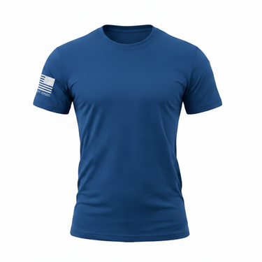 Capsule Tee Midnight Navy Front View - First Responder Cotton Performance Tee - DeemedFit