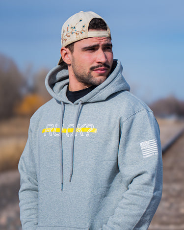 Gold Line Stigma Breaking Hoodie- Heather Grey
