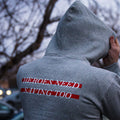 Stigma-Breaking Hoodie - Red Line (Heather Grey)