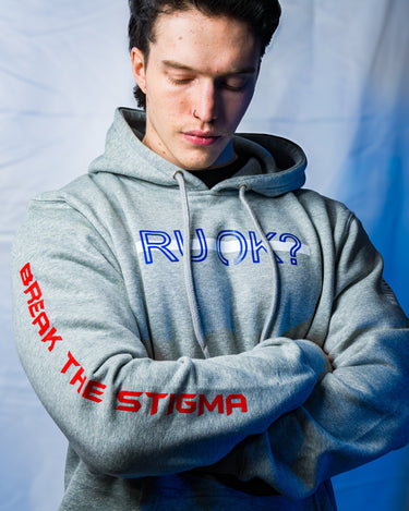 White Line Stigma Breaking Hoodie- Heather Grey