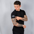 Capsule Tee in Blackout, back view - Everyday First Responder Tee - DeemedFit