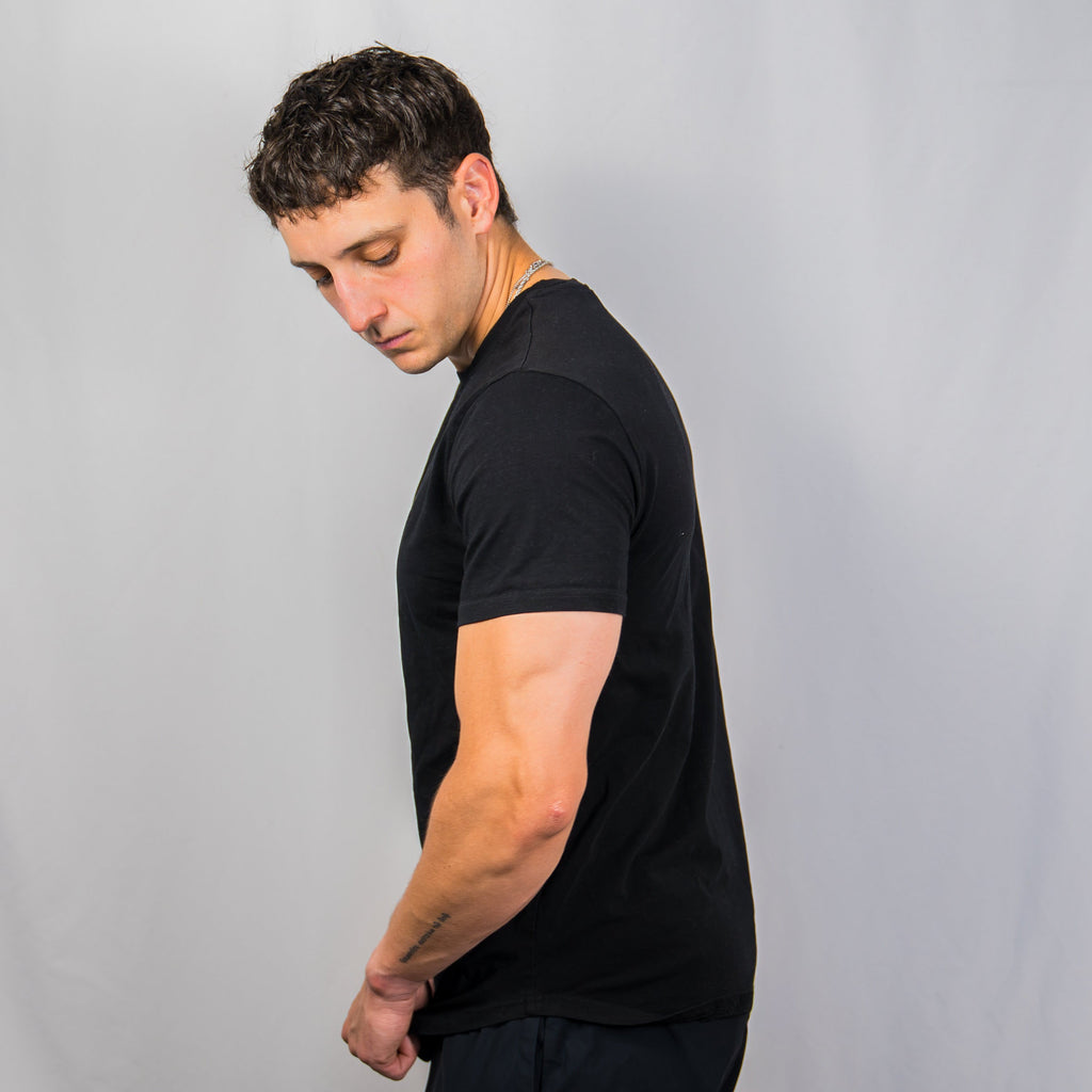 Capsule Tee in Blackout, photo 6 - Everyday First Responder Tee - DeemedFit