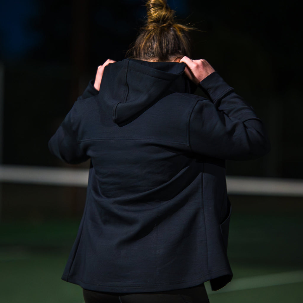 Women's Core Fleece Zip Back View - Full Length Hem Athletic Jacket for Female First Responders - DeemedFit