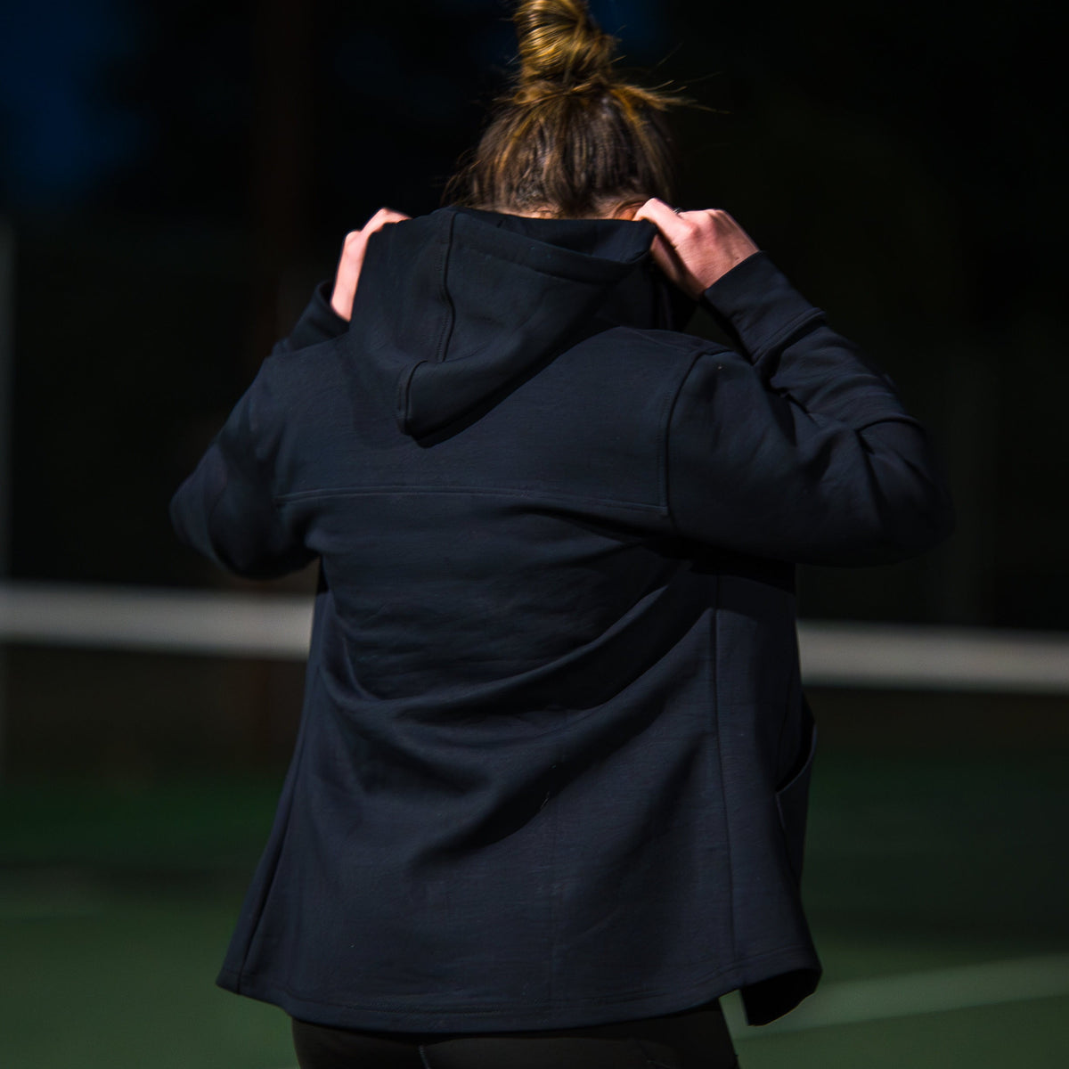 Women's Core Fleece Zip Back View - Full Length Hem Athletic Jacket for Female First Responders - DeemedFit