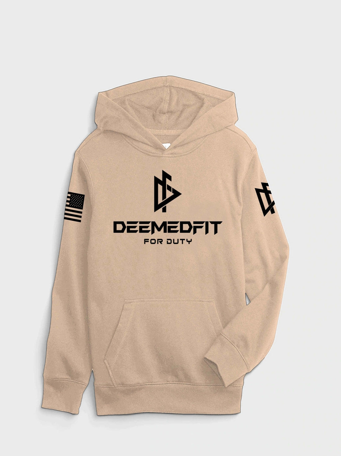 DeemedFit Beige Essential Cotton Hoodie