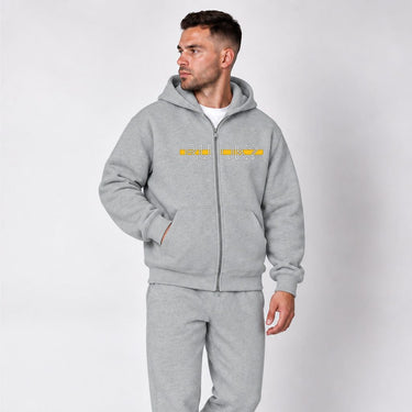 Heavyweight Zip-Up Stigma-Breaking Hoodie - Gold Line