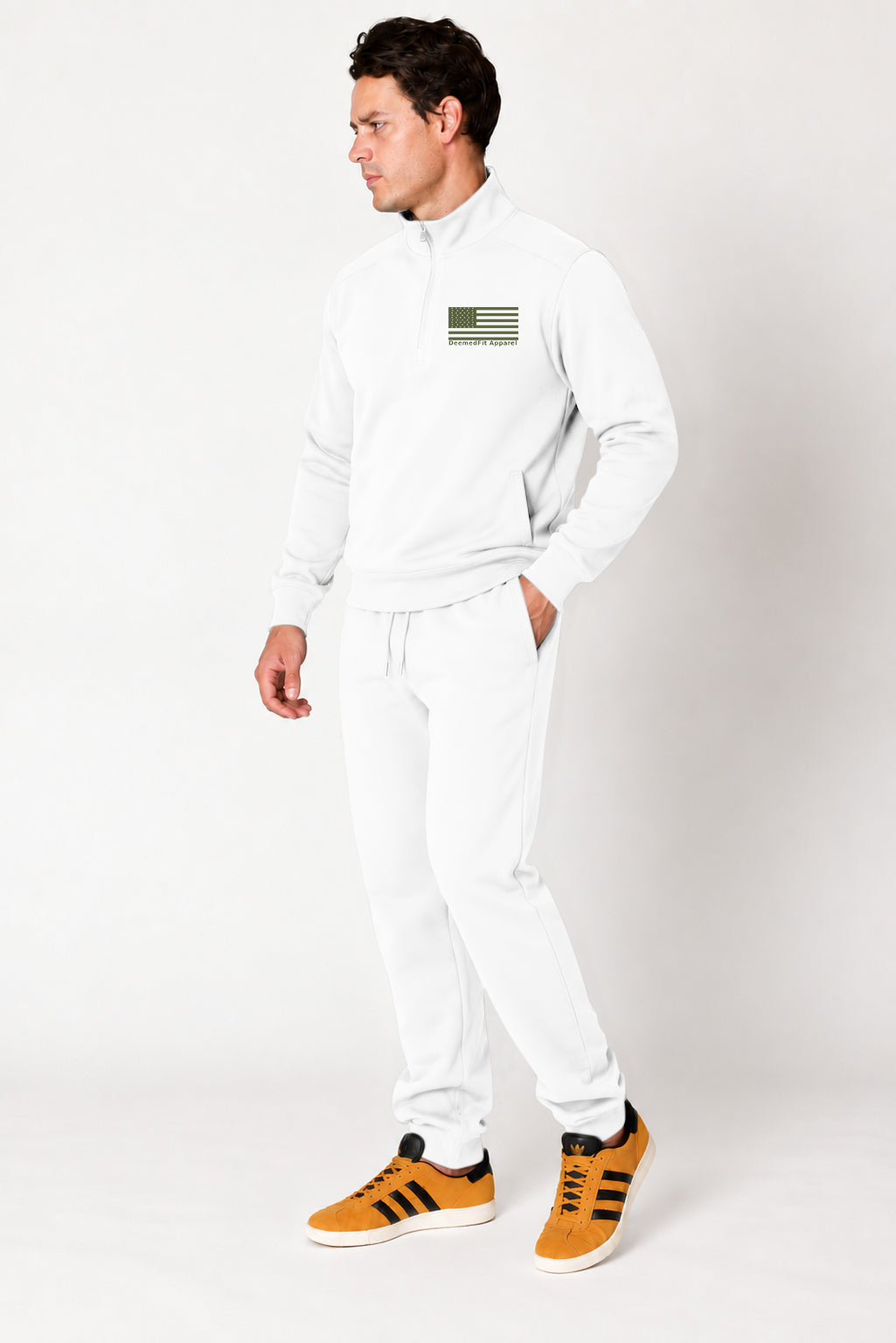 Green Line Quarter Zip Pullover | Military & Veteran Support