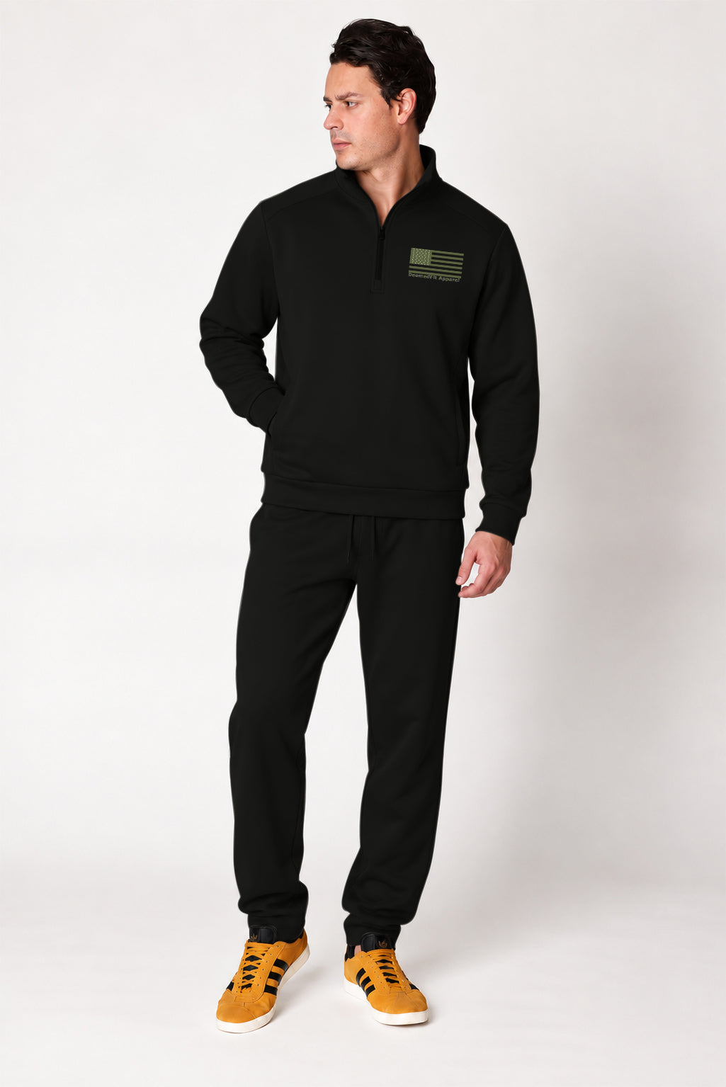 Green Line Quarter Zip Pullover | Military & Veteran Support