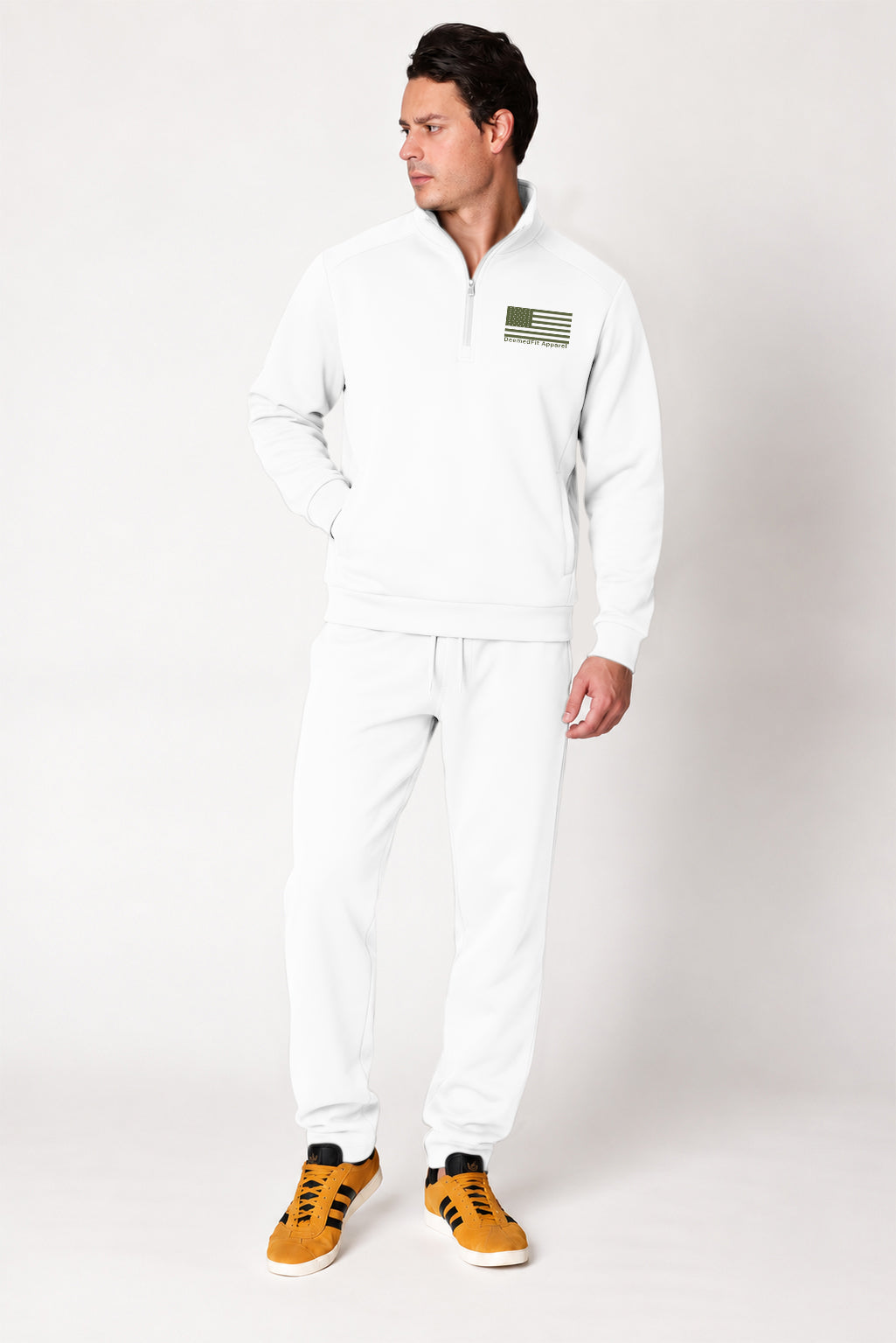 Green Line Quarter Zip Pullover | Military & Veteran Support
