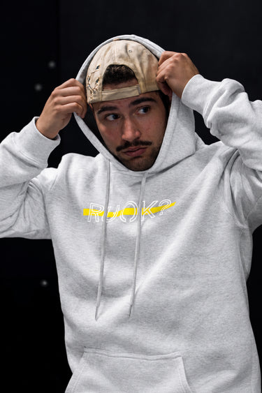Stigma-Breaking Hoodie - Gold Line (Heather Grey)