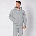 Heavyweight Zip-Up Stigma-Breaking Hoodie - Blue Line