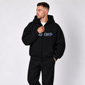 Heavyweight Zip-Up Stigma-Breaking Hoodie, Blue Line, photo 3 - Law Enforcement Mental Health Apparel - DeemedFit #black