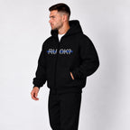 Heavyweight Zip-Up Stigma-Breaking Hoodie, Blue Line, photo 7 - Law Enforcement Mental Health Apparel - DeemedFit #black