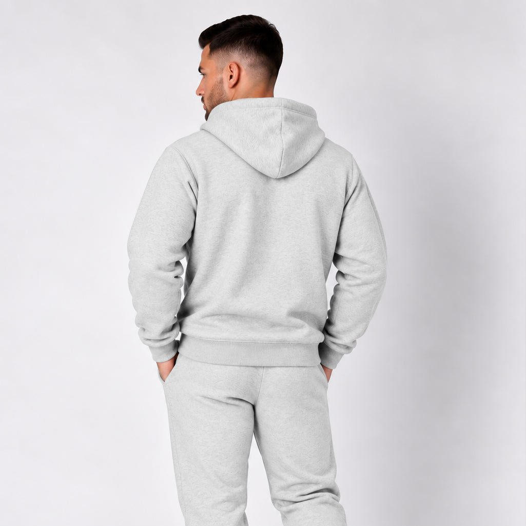 Heavyweight Zip-Up Stigma-Breaking Hoodie, Green Line, photo 12 - Military Mental Health Apparel - DeemedFit #oat-gray