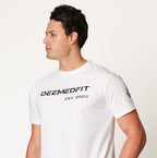 Men’s Gym Tee “Compellence” - White - DeemedFit
