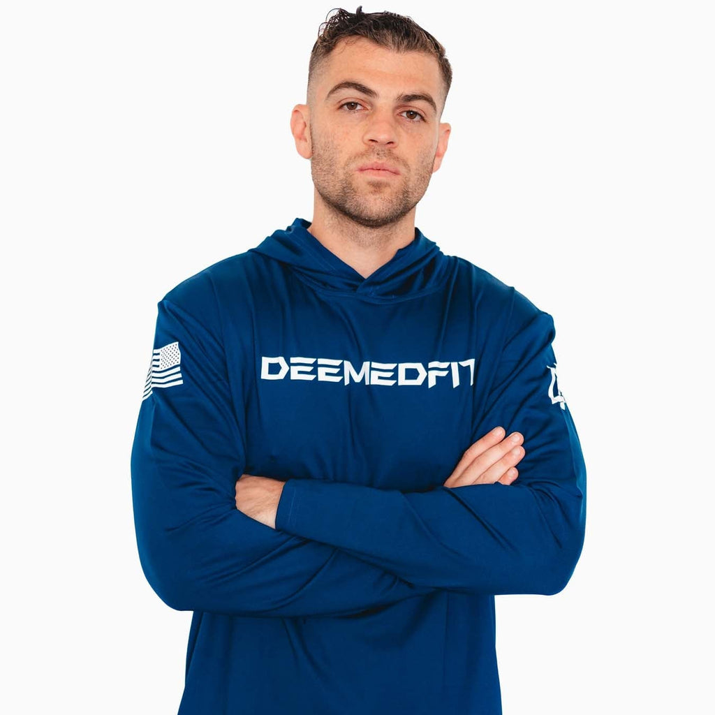 Prevail Performance Hoodie - DeemedFit #blue