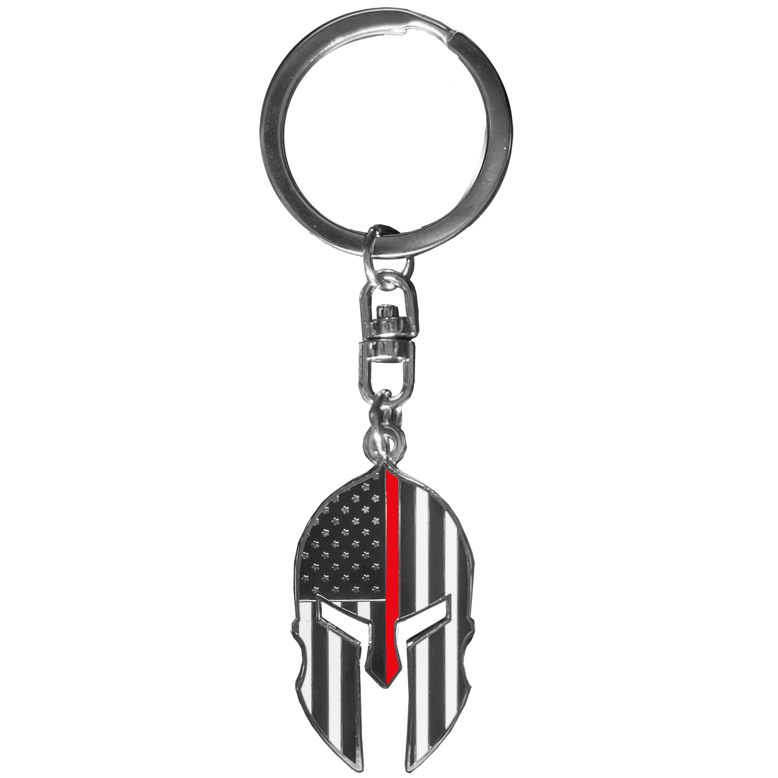 GHKB-1D Gladiator Police Thin Red Line Flag Spartan Helmet Keychain Fire Fighter Fireman