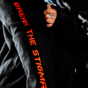 Stigma-Breaking Hoodie, Blue Line, photo 5 - Law Enforcement Mental Health Apparel - DeemedFit
