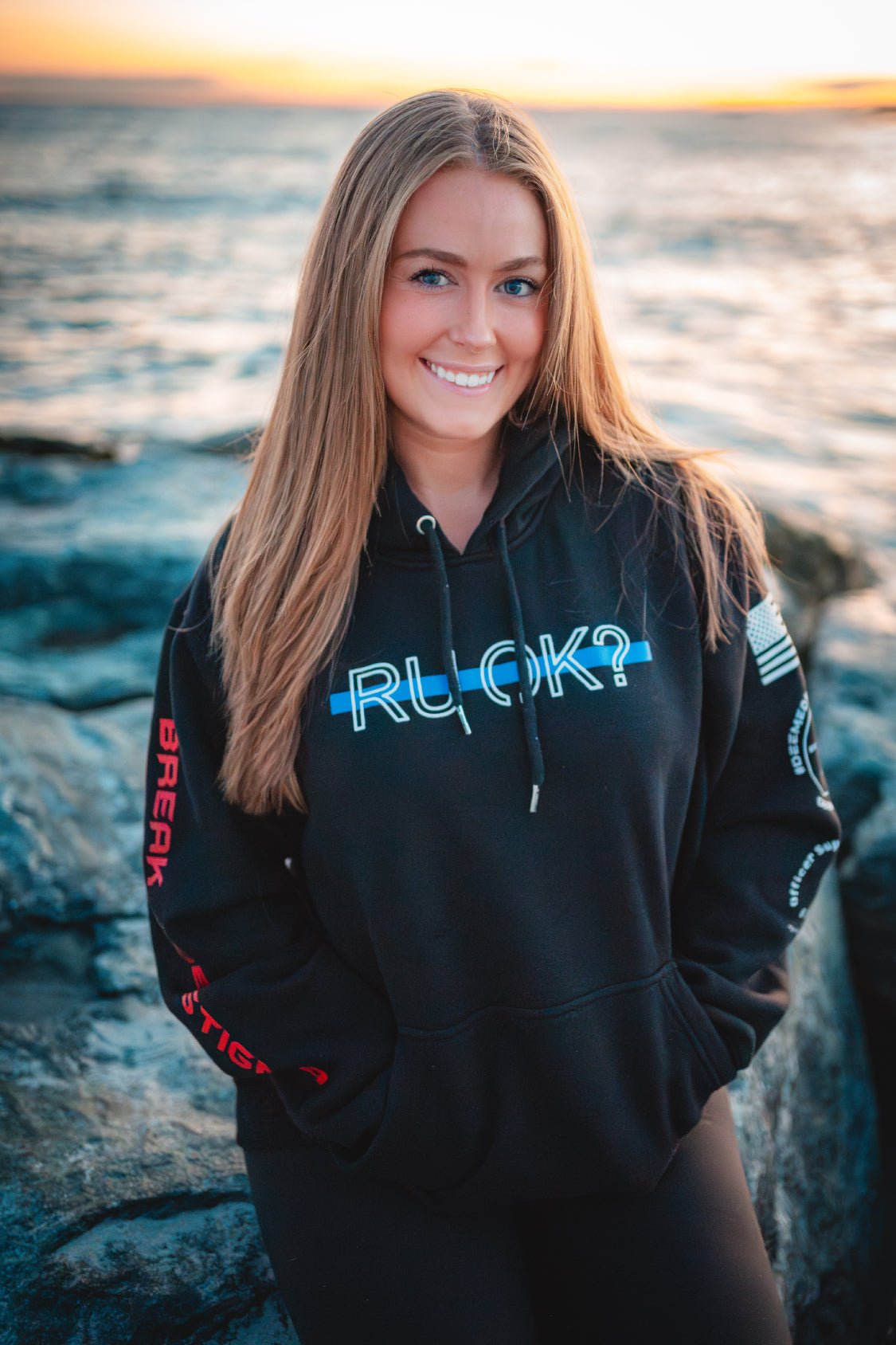 Stigma - Breaking Hoodie - Blue Line - DeemedFit