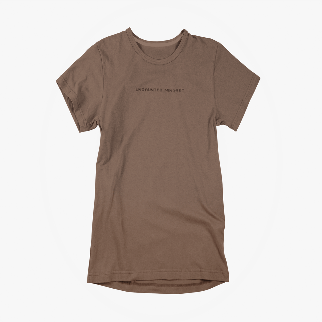 Brown oversized tee for first responders