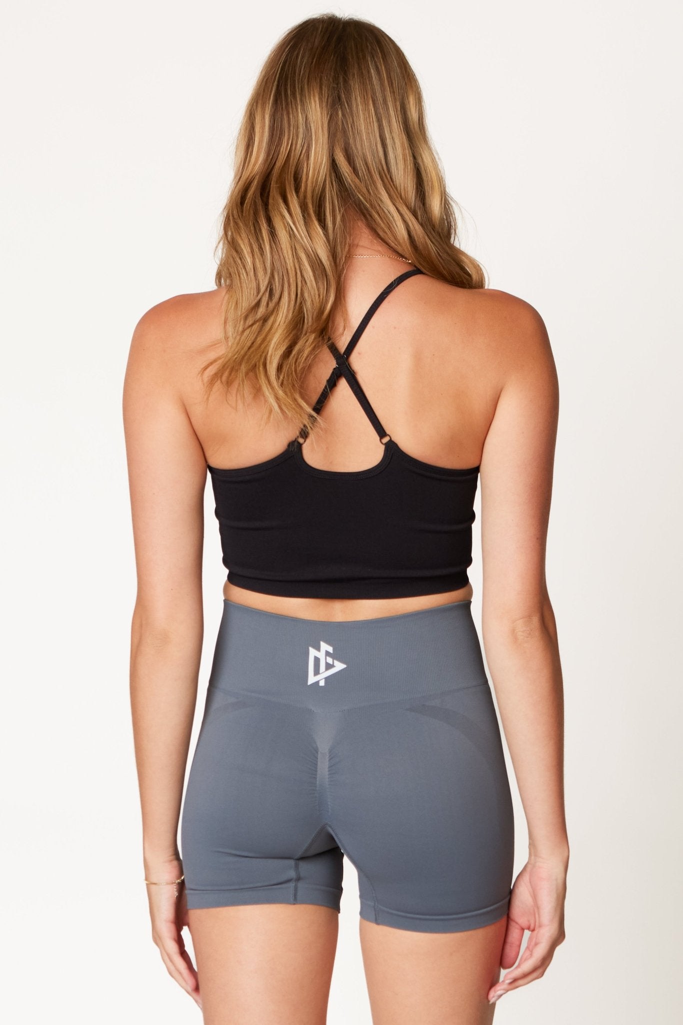 Women's Luxe Seamless Shorts (Gray) - DeemedFit